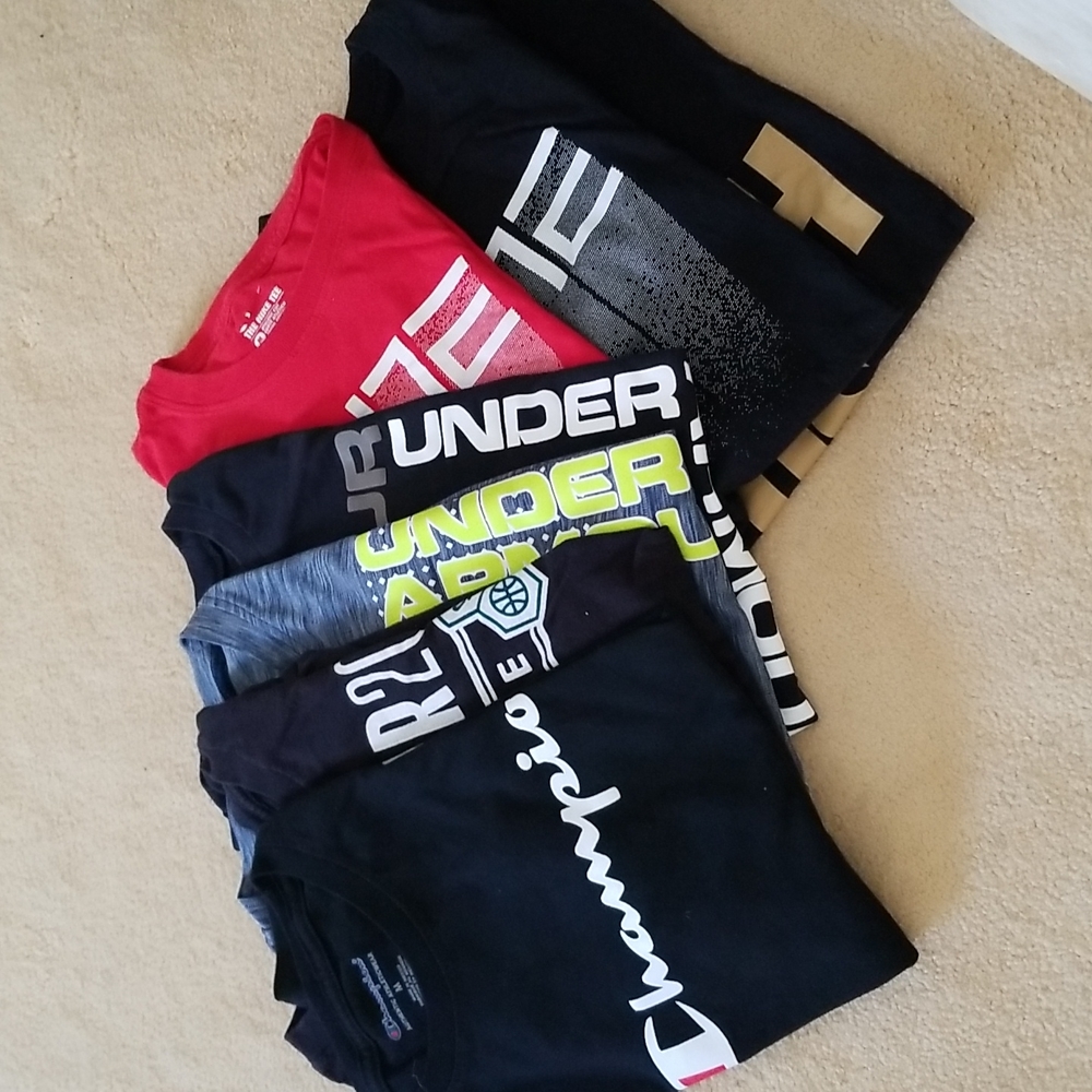 Multiple boys tshirts, size M, nike elite,  champion and under armour